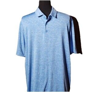 Men's C9 Champion Lightweight Active Blue Golf Duo Dry Activewear Polo Shirt NEW